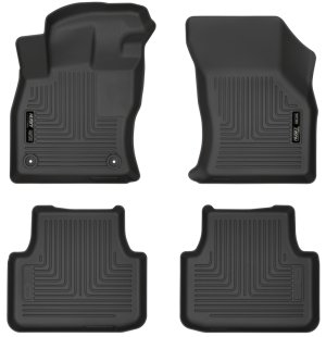 Volkswagen Jetta Floor Liners - Front + Rear - Husky Liners - Weatherbeater - Black - `19-`23